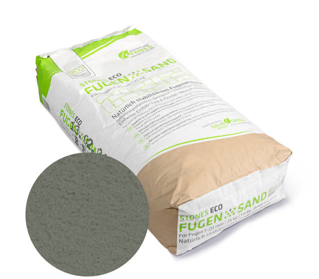 Produktbild på fastogen Eco i färgen basalt förpackad i en 25 kg säck.