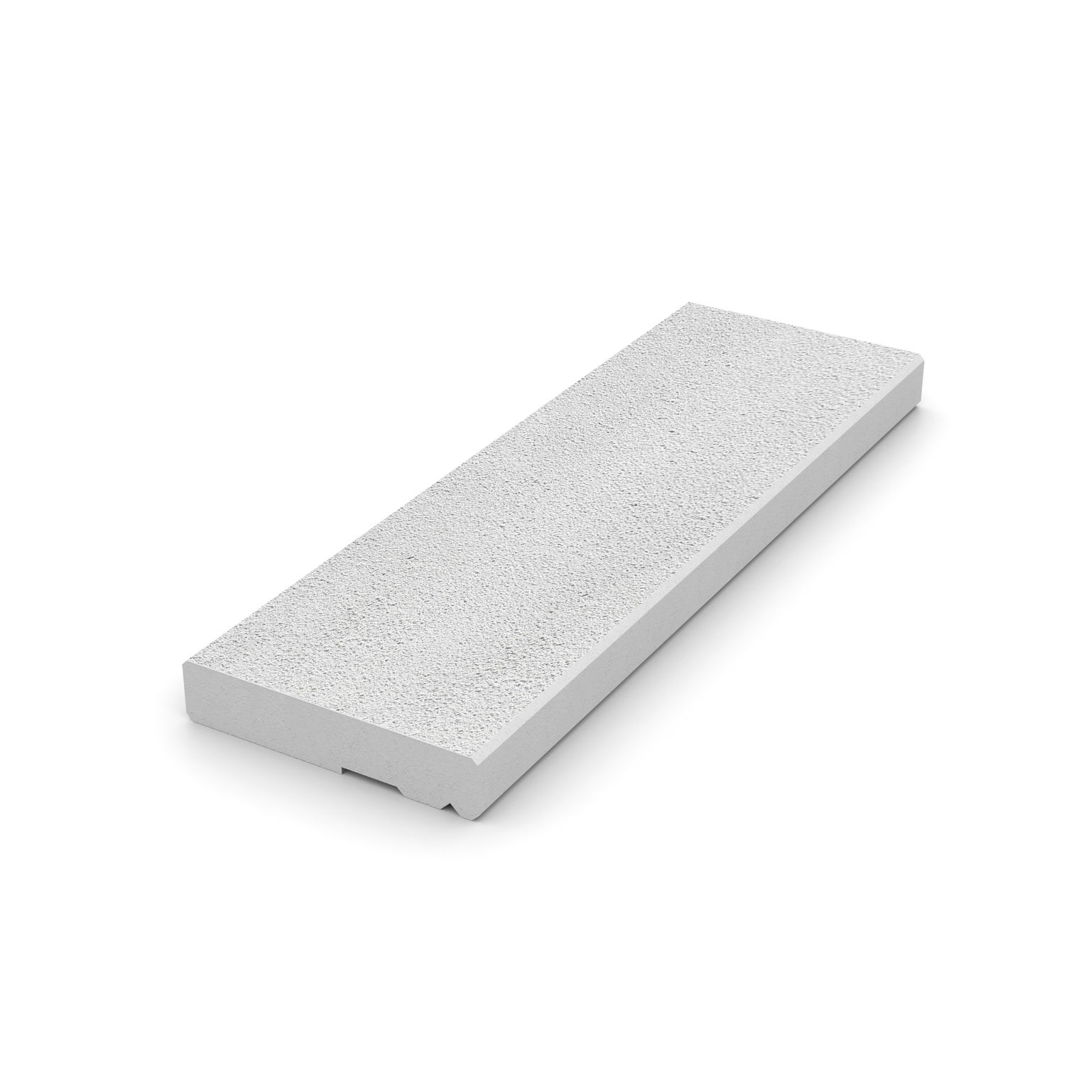 Kantplatta 135*2000*650 mm i supervit färg med 120 mm urparing för kantstöd