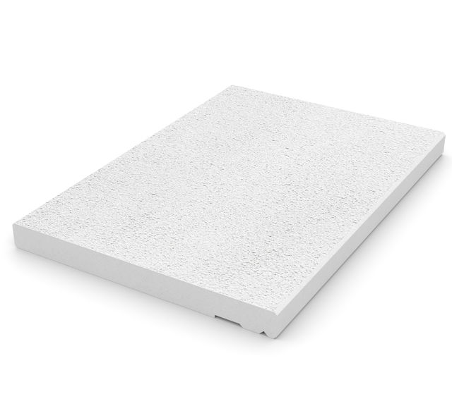 Kantplatta 135*2000*1400 mm i supervit färg med 120 mm urparing för kantstöd
