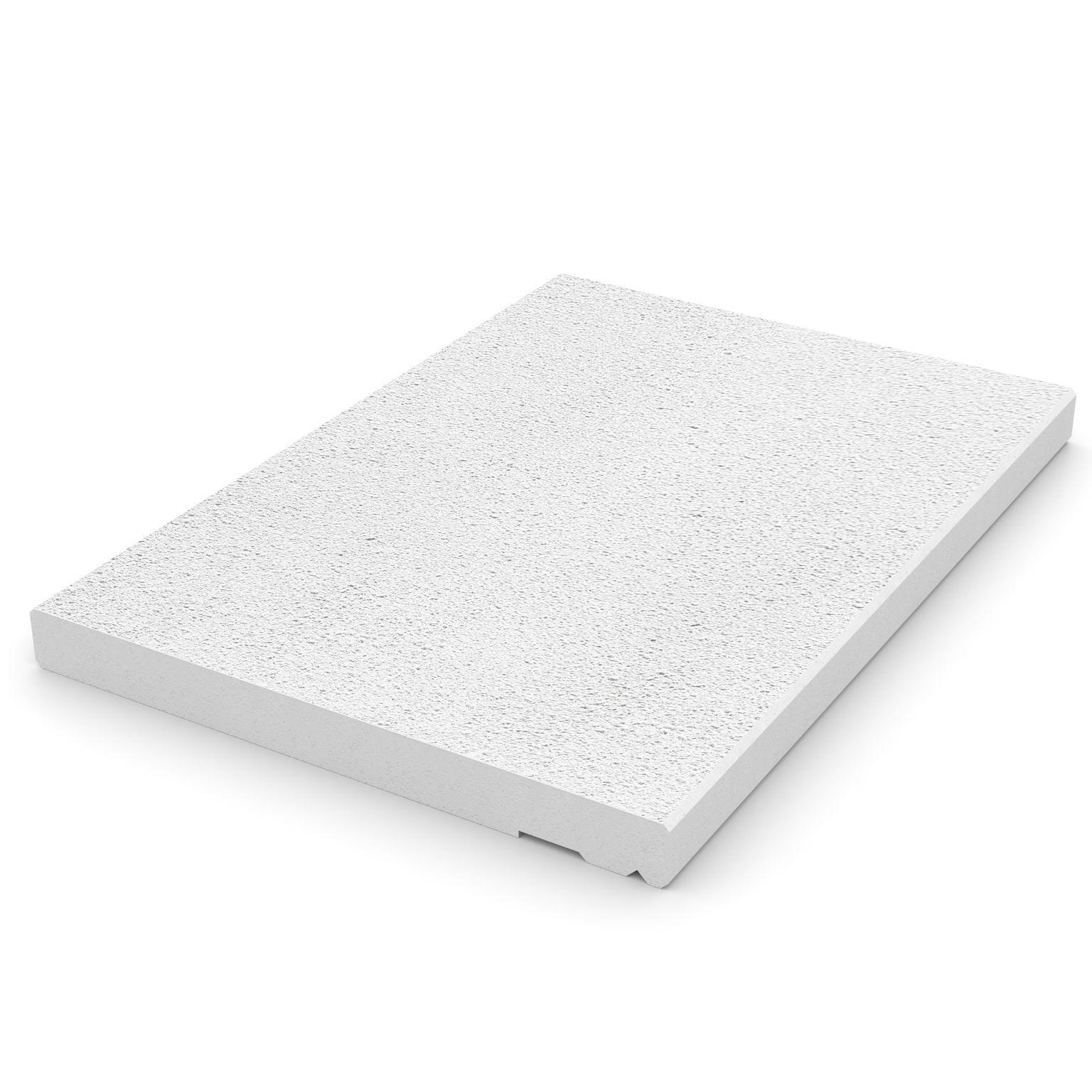 Kantplatta 135*2000*1400 mm i supervit färg med 120 mm urparing för kantstöd