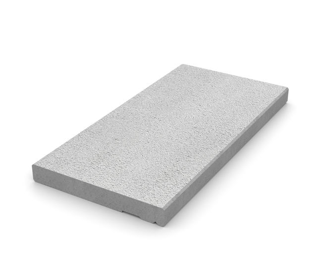 Kantplatta 135*2000*1400 mm i natugrå färg med 120 mm urparing för kantstöd