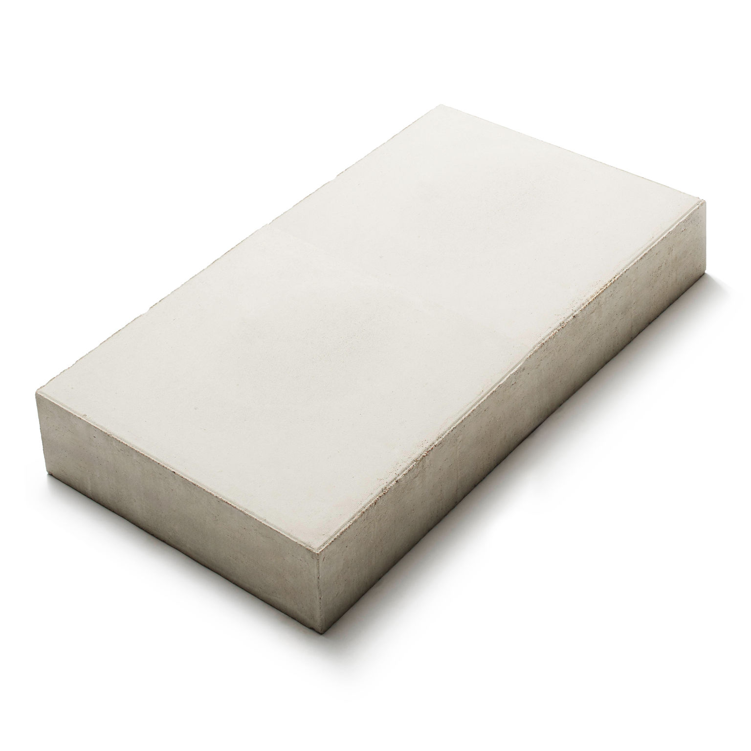 Våtpressad betongplatta Klara i naturvit;350×700×80 mm – produktfoto.