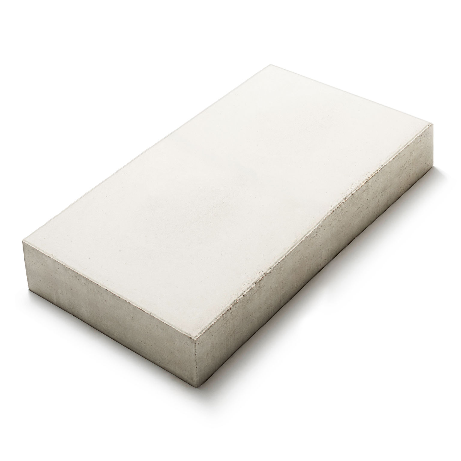 Våtpressad betongplatta Klara i supervit;350×700×80 mm – produktfoto.