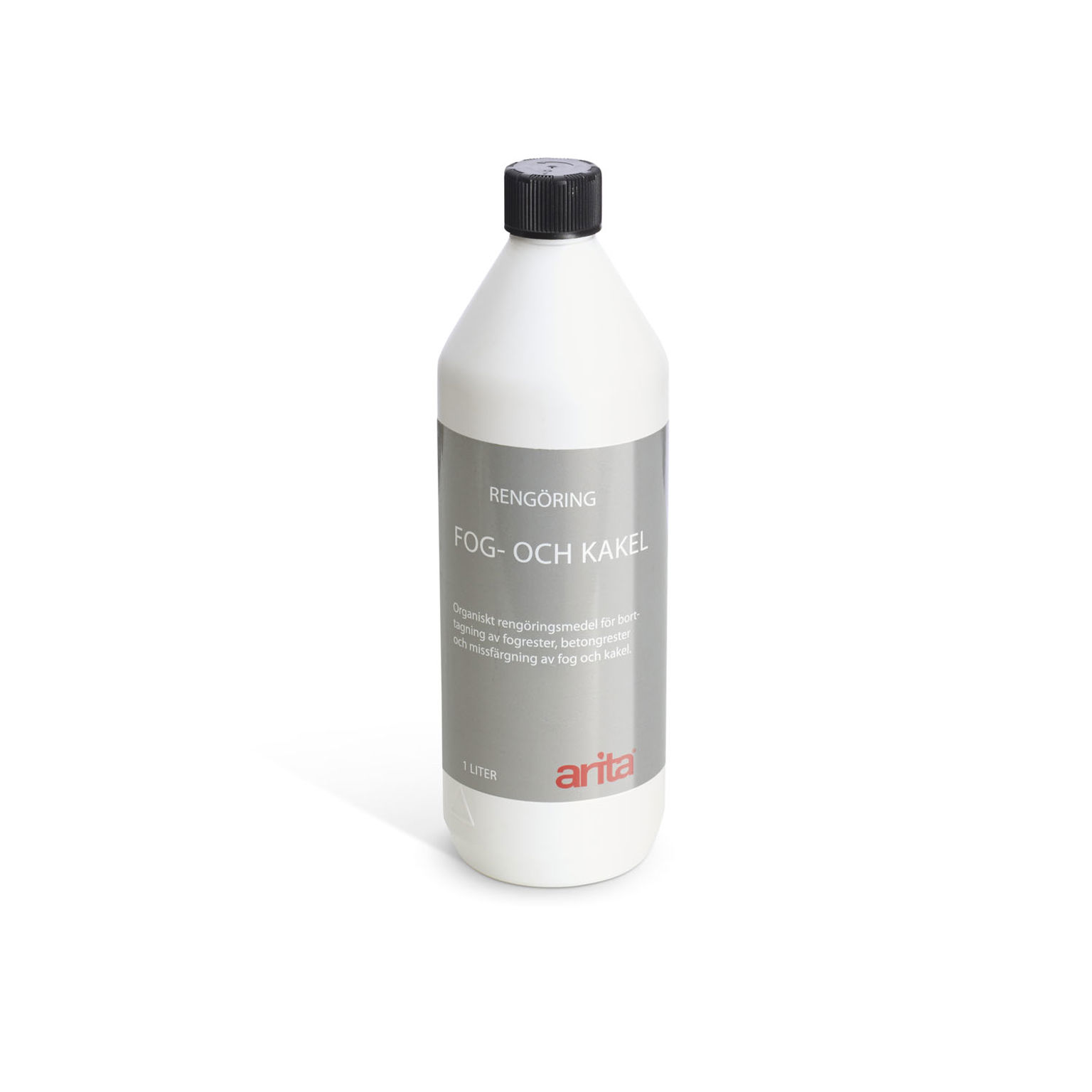 Produktfotografi av Arita fog- och kakelrengörare flaska 1l