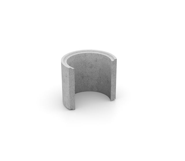 Produktbild av en cementfogad delad brunnsring;som slingbrunn i formatet: 600x600 mm
