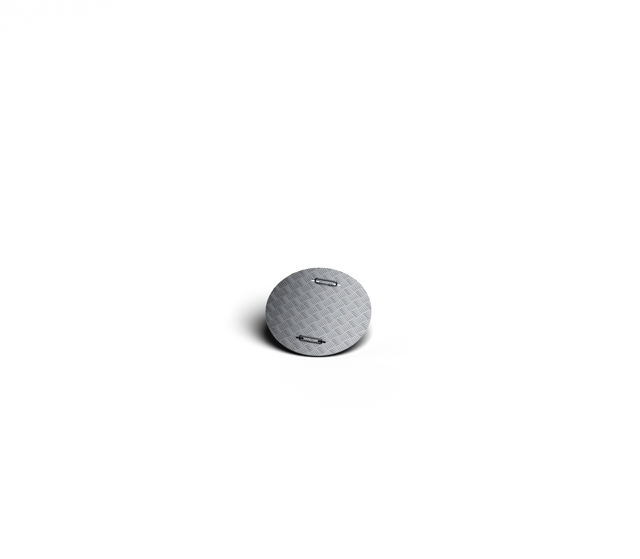Produktbild på ett helt aluminiumlock för kabelbrunnar;DN 600.