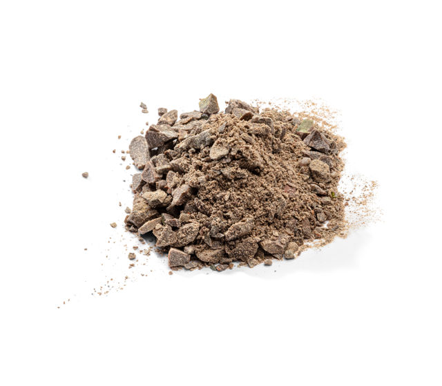 Produktbild på en naturfärgad hög med bärlager;fraktionen 0-18.