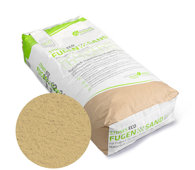 Produktbild på fastogen Eco i färgen beige förpackad i en 25 kg säck.