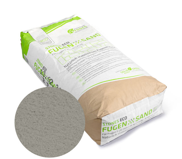 Produktbild på fastogen Eco i färgen grå förpackad i en 25 kg säck.